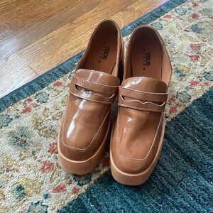 ASOS design Italian made platform heeled loafers
